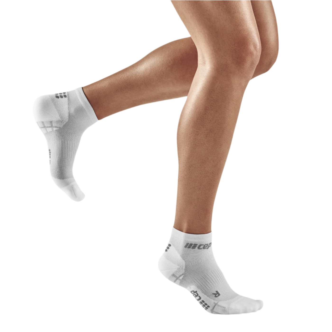 Ultralight Low Cut Compression Socks, Women, Carbon/White