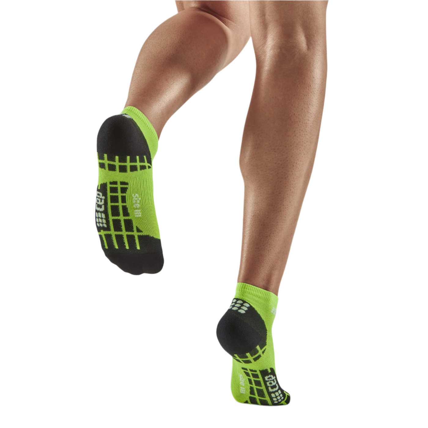 Ultralight Low Cut Compression Socks, Women, Flash Green, Back View Model