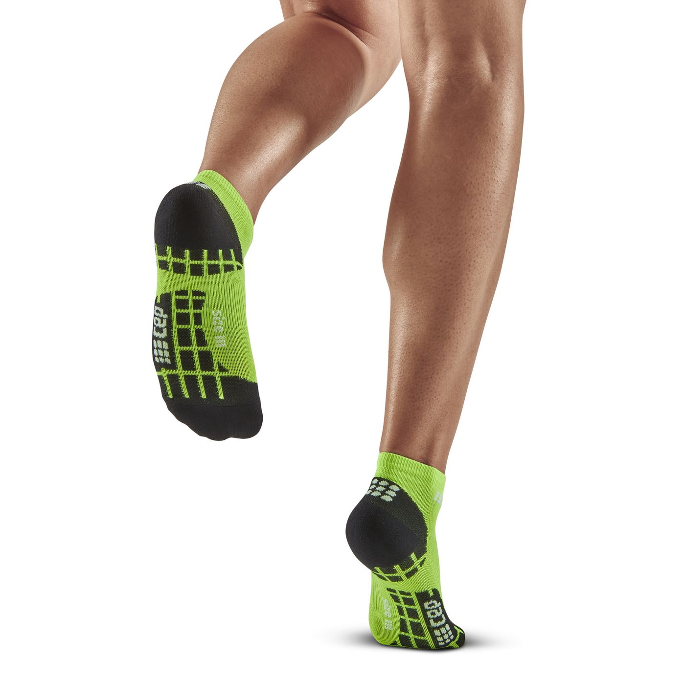 Ultralight Low Cut Compression Socks, Women, Flash Green, Back View Model