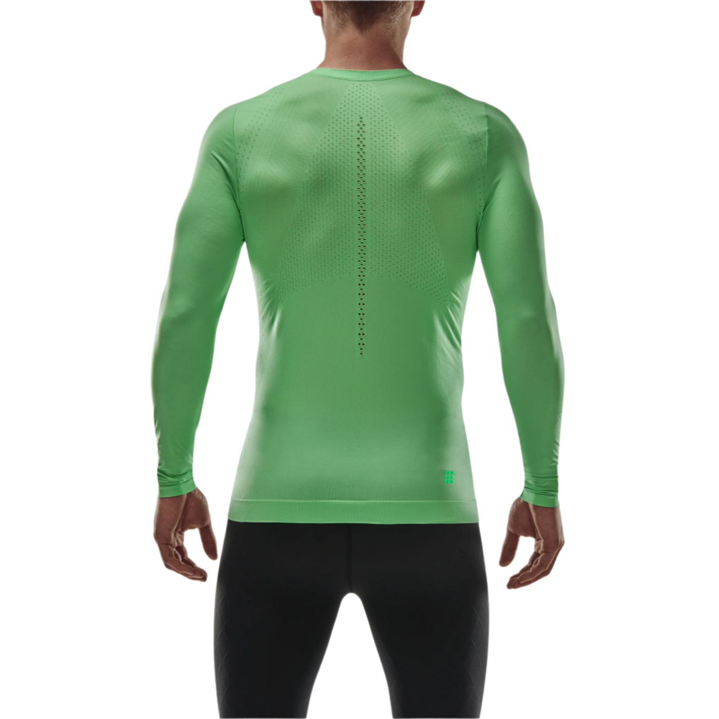 Ultralight Long Sleeve Shirt, Men, Green, Back View Model