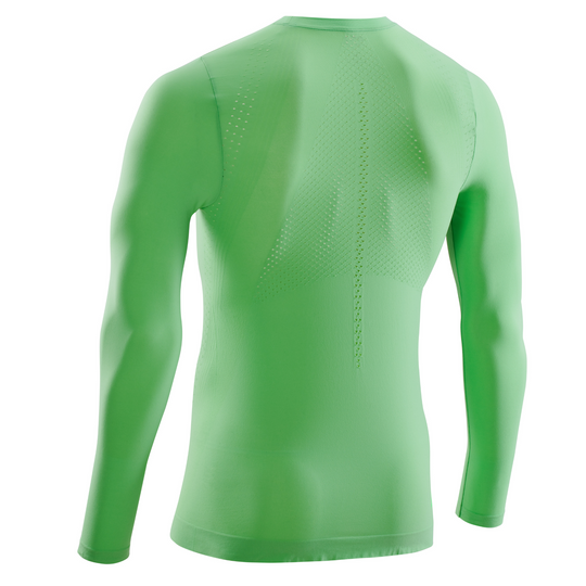 Camisa ultraleve de manga comprida, homem, verde, vista traseira