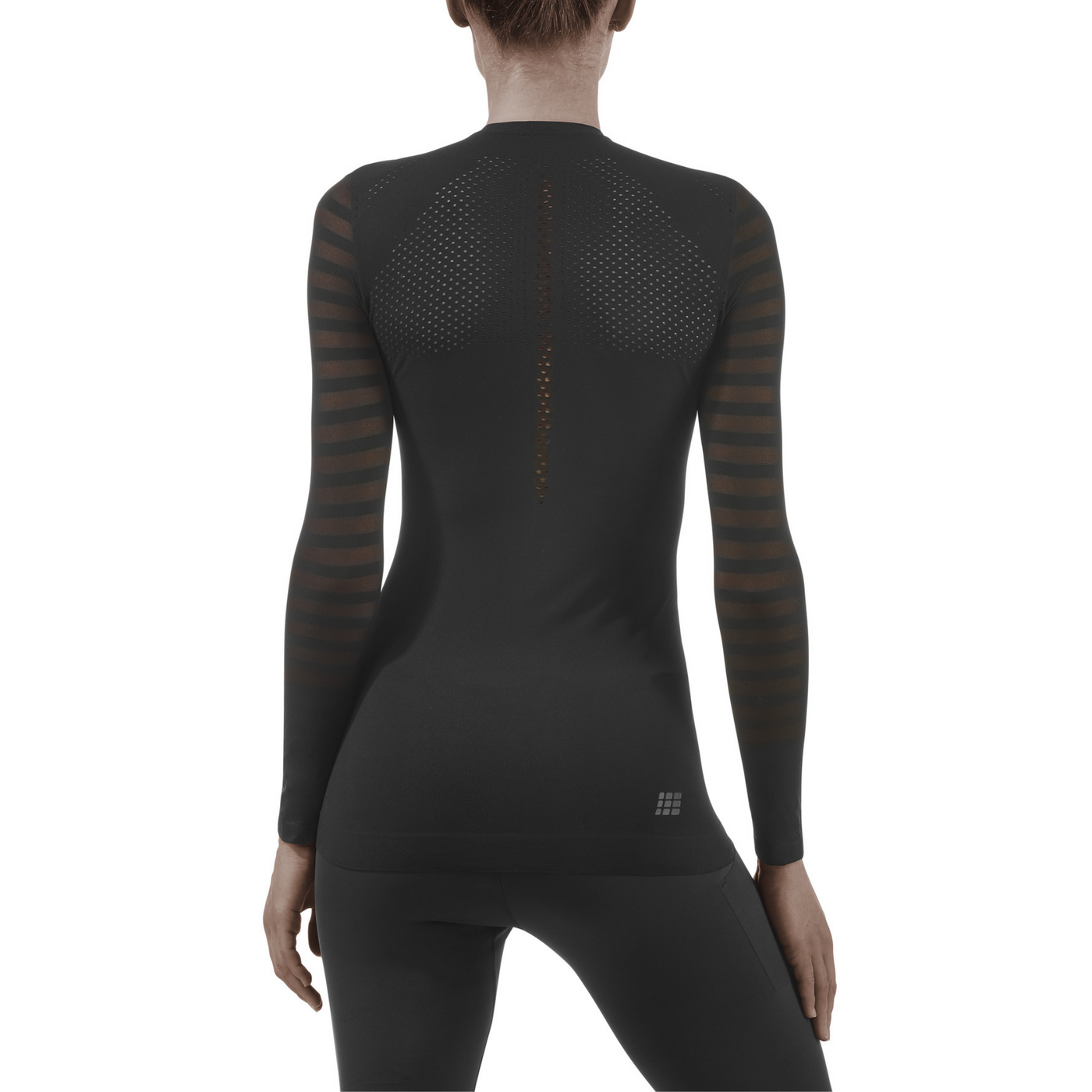 Ultralight Long Sleeve Shirt, Women, Black, Back View Model