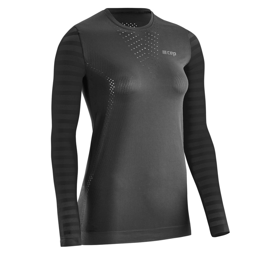 Ultralight Long Sleeve Shirt, Women, Black, Front View