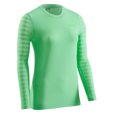 Ultralight Long Sleeve Shirt, Women, Green, Front View