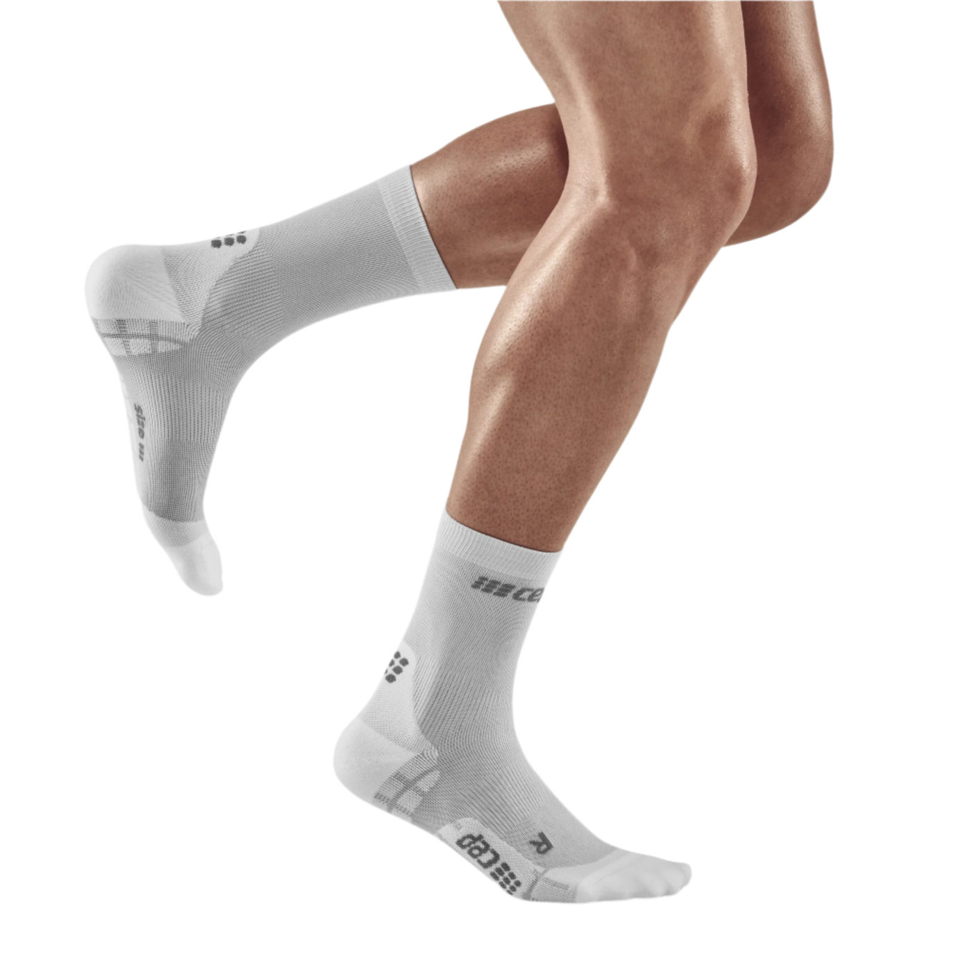 Ultralight Short Compression Socks, Men, Carbon/White