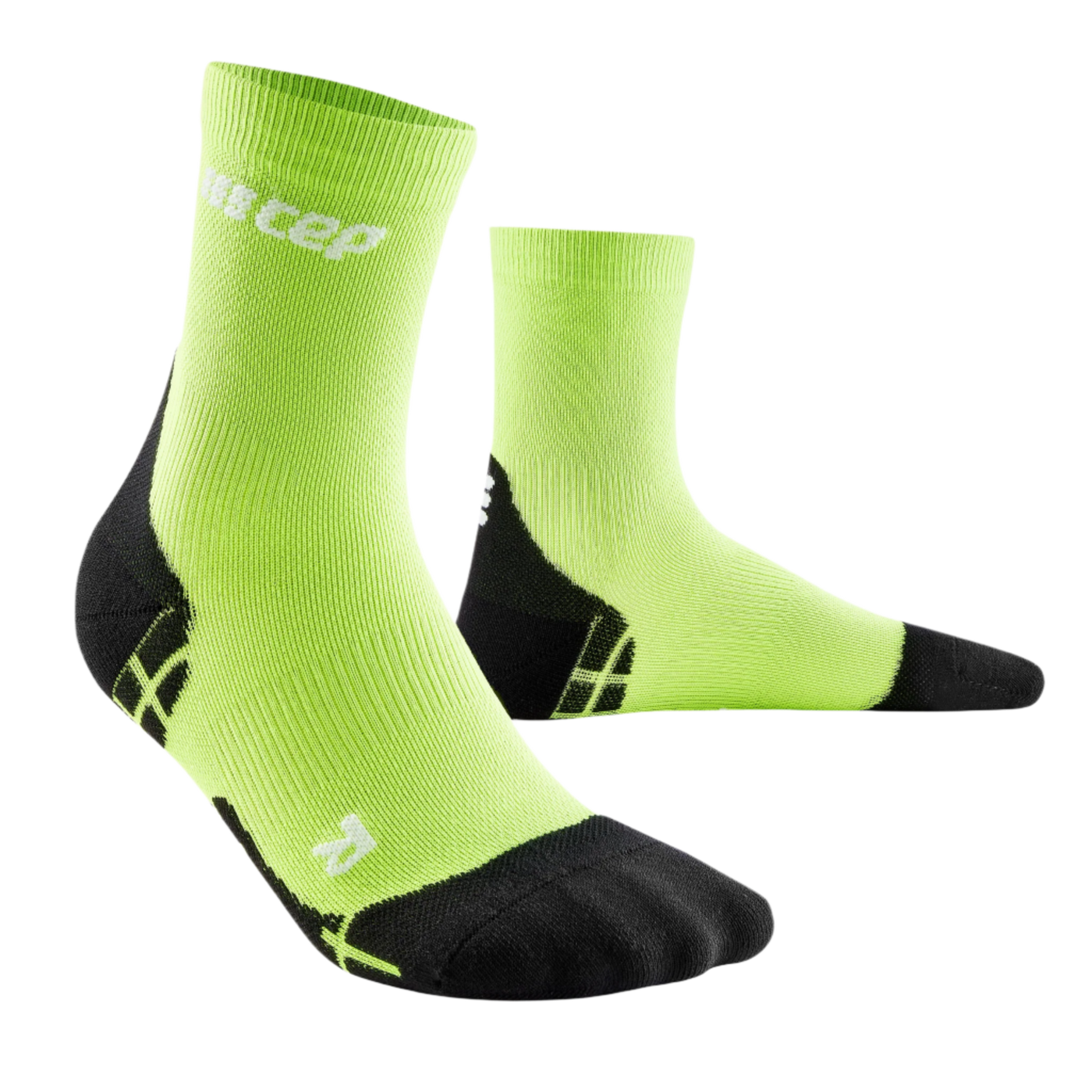 Ultralight Short Compression Socks, Women, Flash Green, Front View