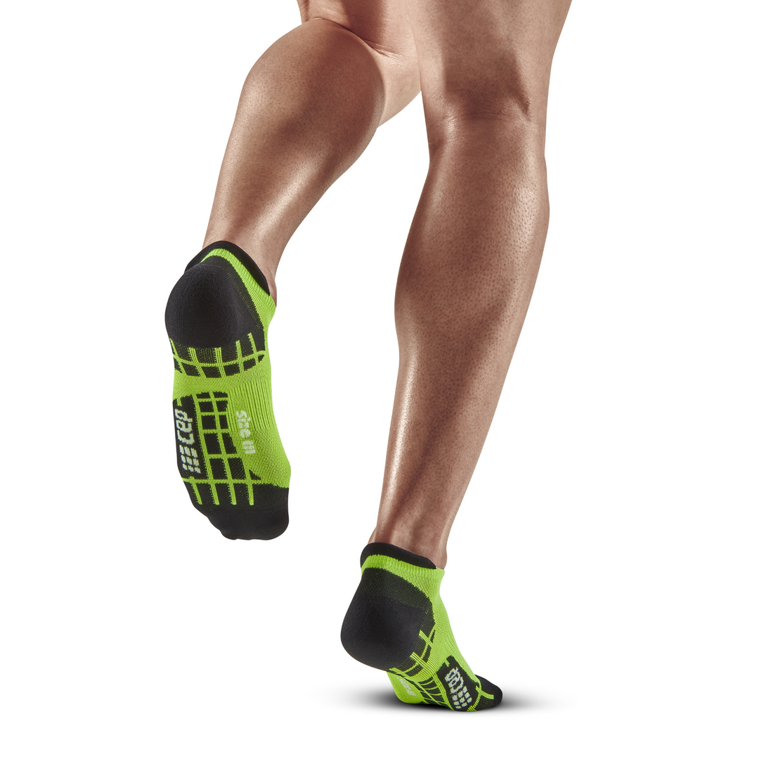 Εξαιρετικά Ελαφριές Κάλτσες Συμπίεσης Χωρίς Εμφάνιση, Ανδρικές, Πράσινες Φλας, Μοντέλο Με Οπίσθια Όψη