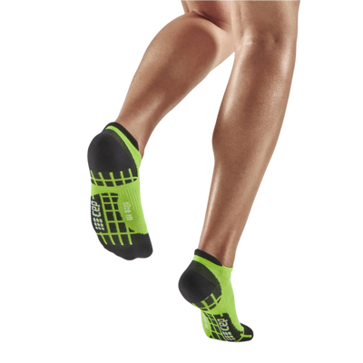 Ultralight No Show Compression Socks, Women, Flash Green, Back View Model
