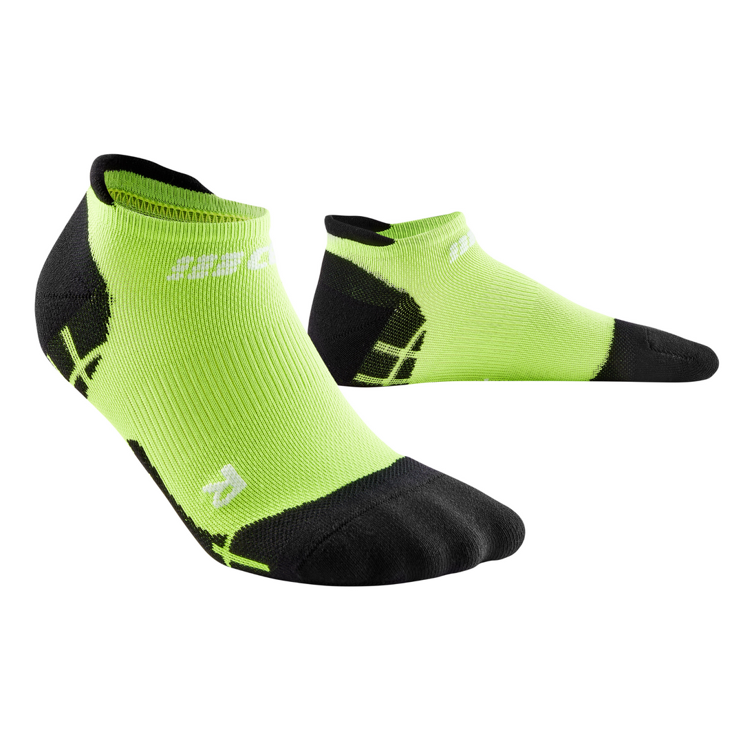 Ultralight No Show Compression Socks, Women, Flash Green, Front View