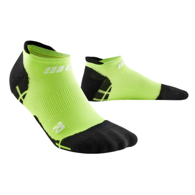 Ultralight No Show Compression Socks, Women, Flash Green, Front View