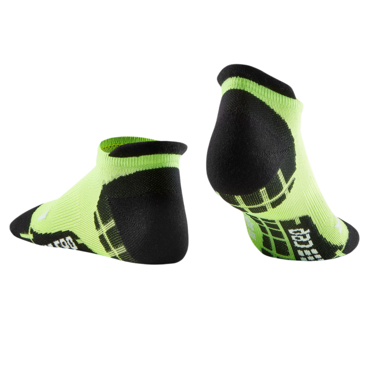 Ultralight No Show Compression Socks, Women, Flash Green, Back View