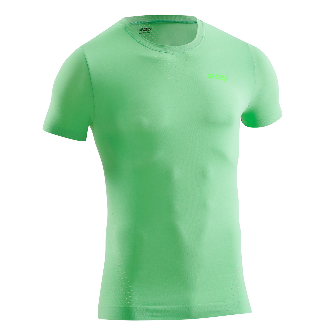 Ultralight Short Sleeve Shirt, Men, Green. Front View