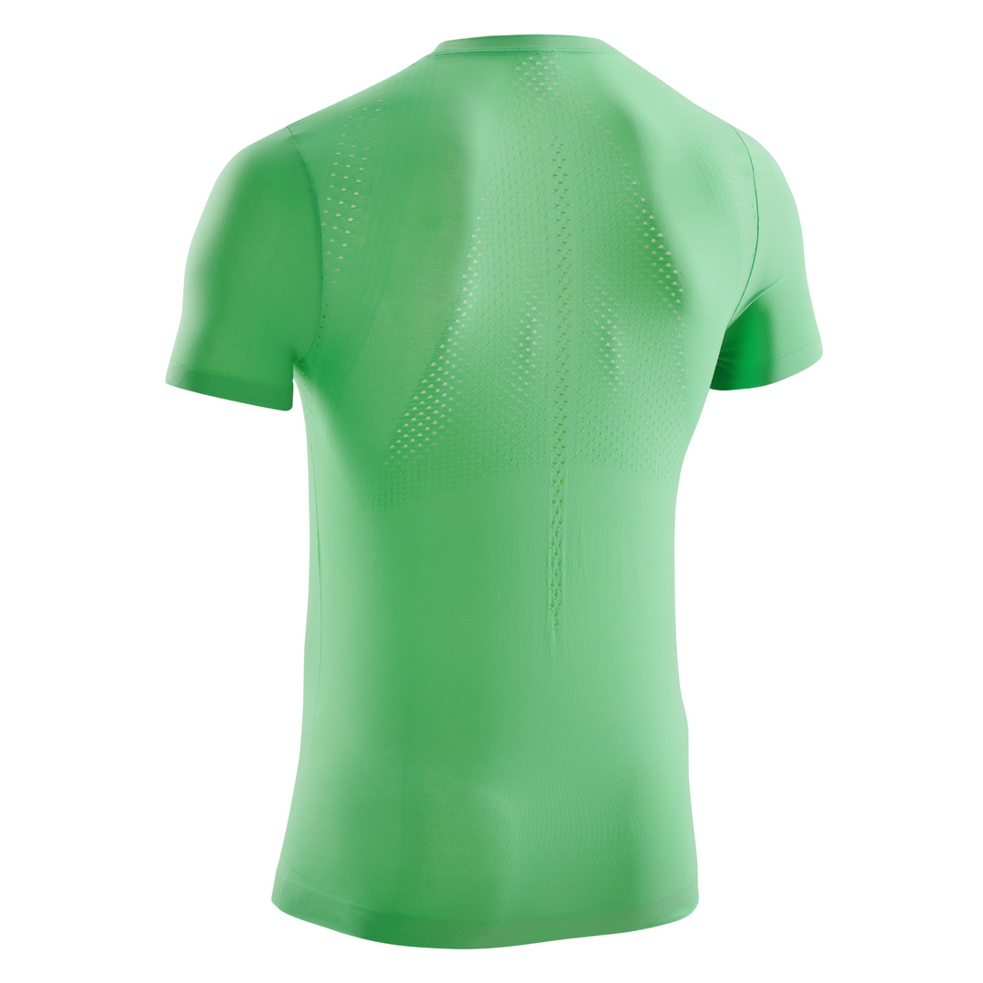 Camisa ultraleve de manga curta, homem, verde, vista traseira