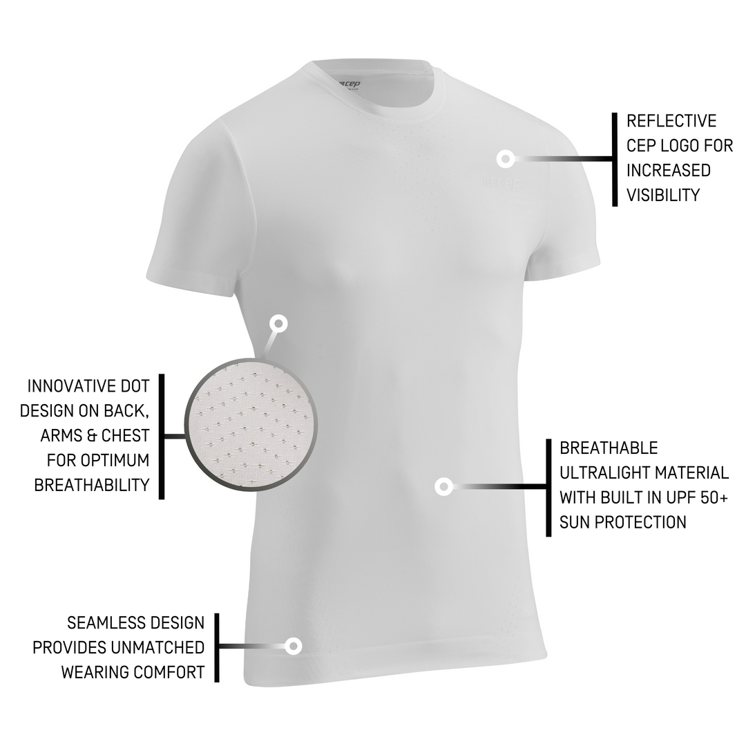 Camisa ultraleve manga curta, homem, branca, detalhe