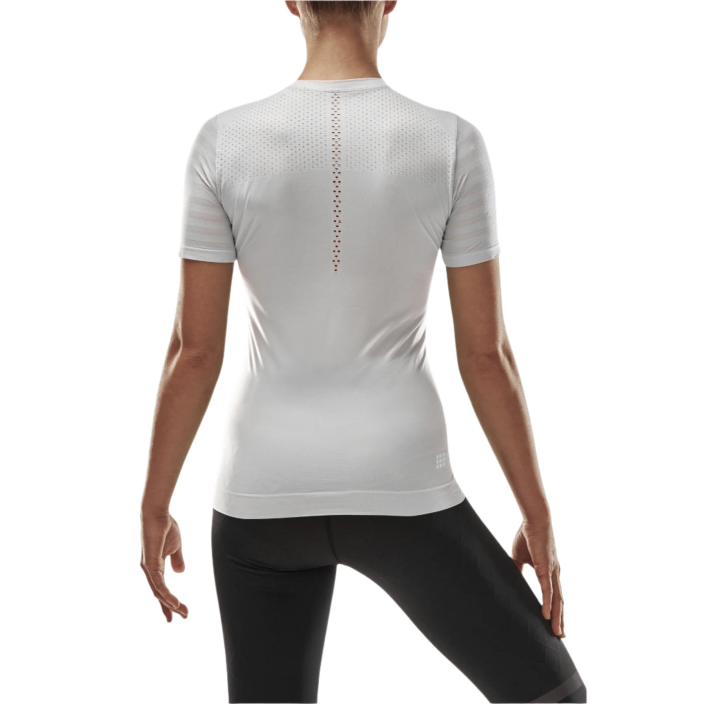 Ultralight Short Sleeve Shirt, Women, White, Back View Model