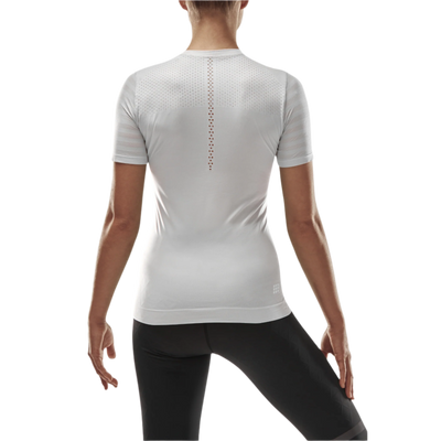 Ultralight Short Sleeve Shirt, Women, White, Back View Model