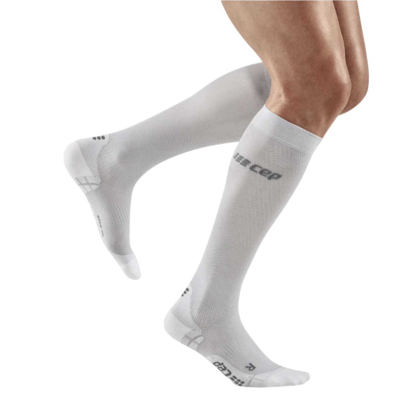 Ultralight Tall Compression Socks, Men, Carbon/White