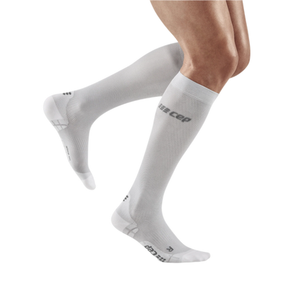 Ultralight Tall Compression Socks, Men, Carbon/White