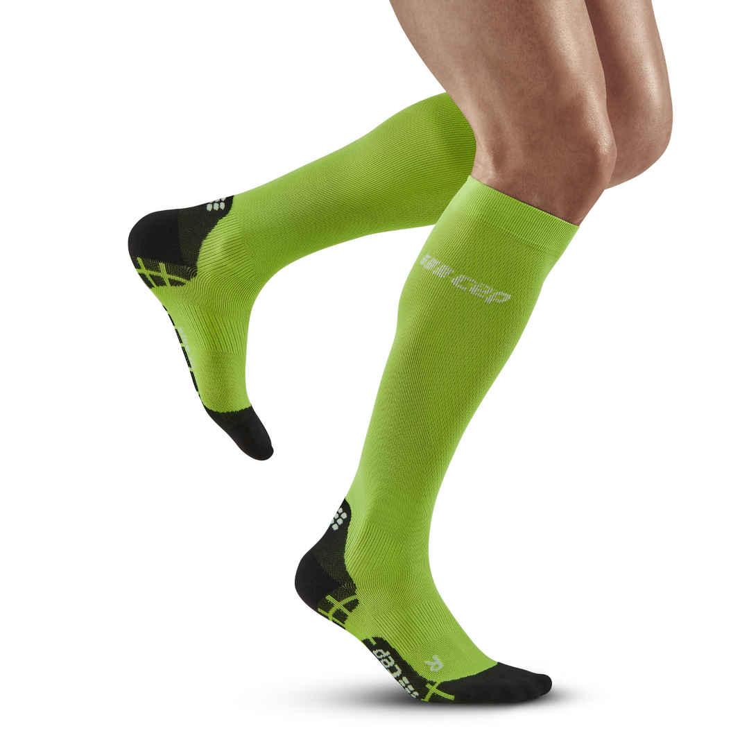 Εξαιρετικά Ελαφριές Ψηλές Κάλτσες Συμπίεσης, Ανδρικές, Πράσινες Λάμψεις