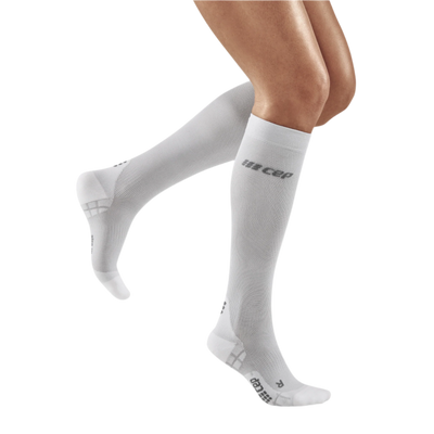 Ultralight Tall Compression Socks, Women, Carbon/White