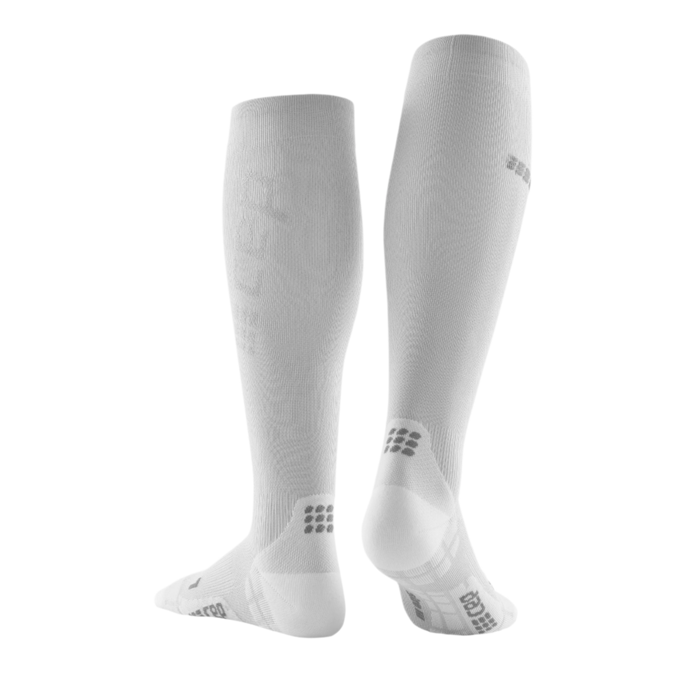 Ultralight Tall Compression Socks, Women, Carbon/White, Back View