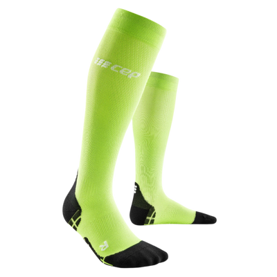 Ultralight Tall Compression Socks, Women, Flash Green, Front View
