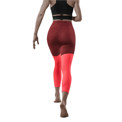 Ultralight Tights 7/8, Women, Dark Red/Pink, Back View Model